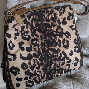 Coach leopard print purse